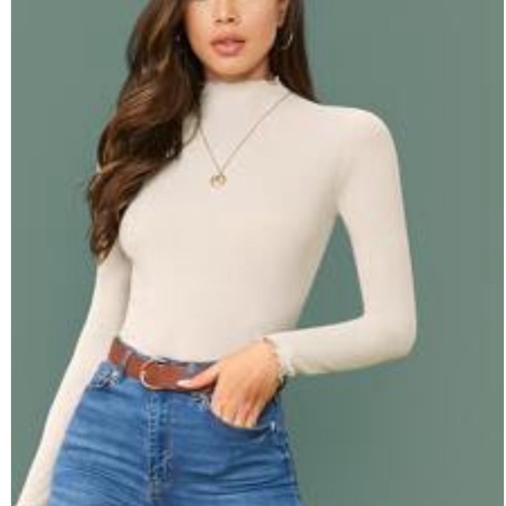 Elegant Cream Long Sleeve Top